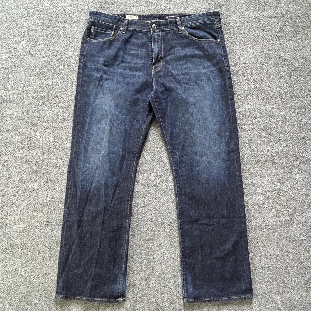 AG Adriano Goldschmied The Hero Jeans Mens 40x32 Blue Dark Wash Relaxed Straight